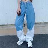 Jeans mit verblasster Optik